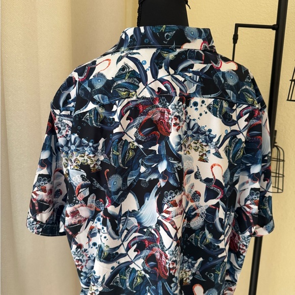 Robert Graham Banyan Vibrant Floral Quick Drying Short Sleeve 2XLarge - Picture 6 of 8